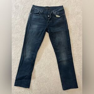 Nudie Jeans 33x30.5” (hemmed)